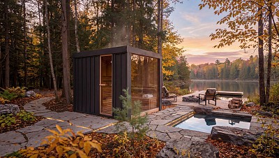 outdoor prefab cabin sauna lifestyle