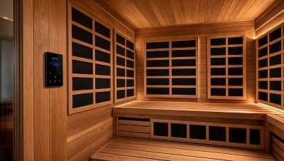 infrared sauna emitters panel installed