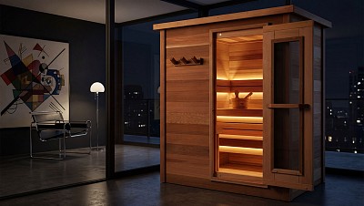 indoor prefab cabin led sauna lifestyle