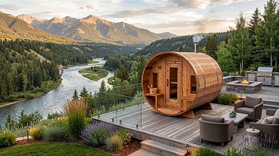 outdoor prefab sauna barrel lifestyle