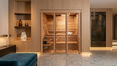 indoor prefab pure vision sauna lifestyle