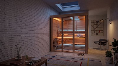 indoor prefab pure vision sauna mountain lifestyle
