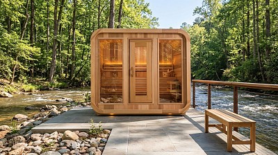 outdoor prefab luna sauna lifestyle