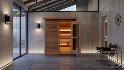 indoor prefab pure vision sauna lifestyle