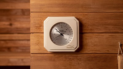 sauna box thermometer installed