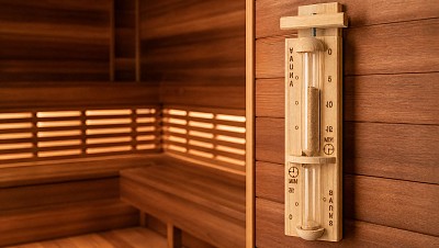 sauna sand timer 15 minute pine aspen installed