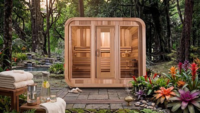 outdoor prefab luna sauna lifestyle